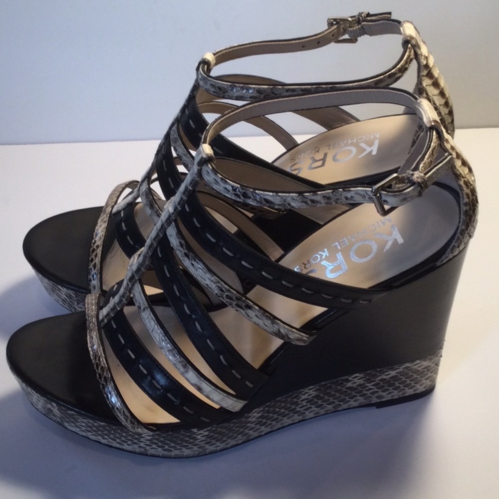 Kors Michael Kors Python Strappy Platforms - image 1